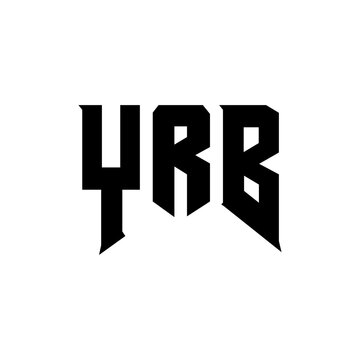 YRB letter logo design for technology company. YRB logo design black and white color combination. YRB logo, YRB vector, YRB design, YRB icon, YRB alphabet. YRB typography logo design.