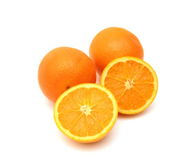 Nice fresh orange isolated on a white background 
