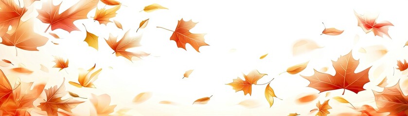 Autumn Leaves Falling Background