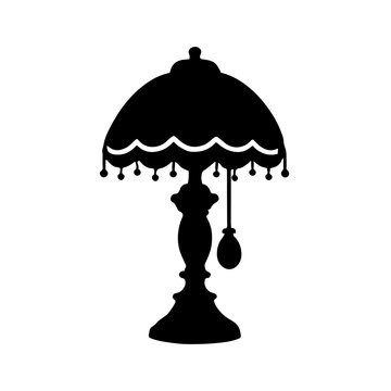 recommend clip art: Lamp silhouette icon vector design.