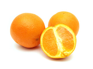 Nice fresh orange isolated on a white background 