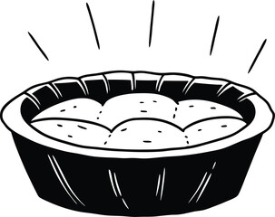 vector illustration of a bowl with food