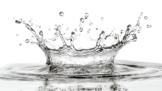 Water Splashing in Black and White