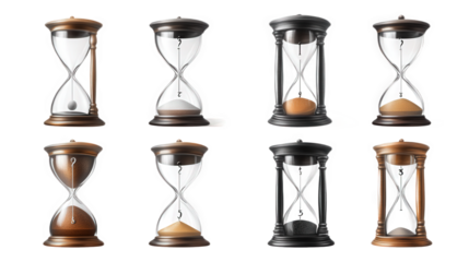 Vintage Hourglass Collection, Time Measurement Tools