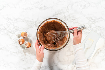 Whisking Delight - Chocolate Bundt Cake in the Making