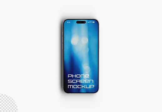 Phone Screen Mockup Top View