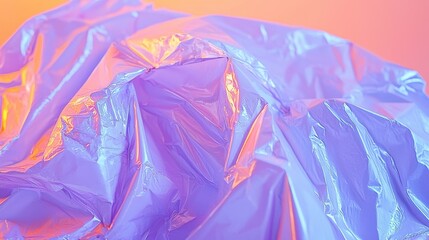 Obraz premium Purple gradient backdrop with a wrinkled plastic-like texture, offering a stylish and edgy abstract aesthetic.