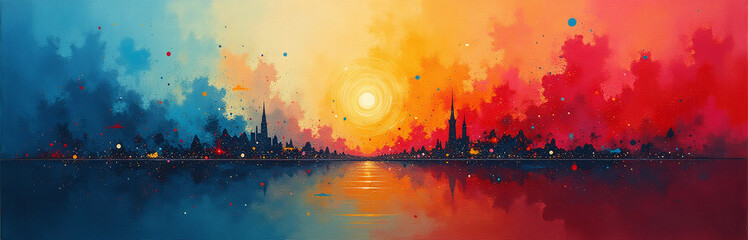 The Painting Was Intentionally Created With Vibrant Colors And Irregular Brushstrokes To Evoke A Sense Of Emotional Depth And Raw Energy.