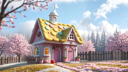 黄色い屋根のお菓子の家