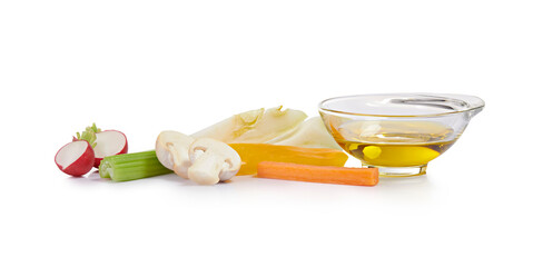 Pinzimonio di verdure crude e olio d'oliva