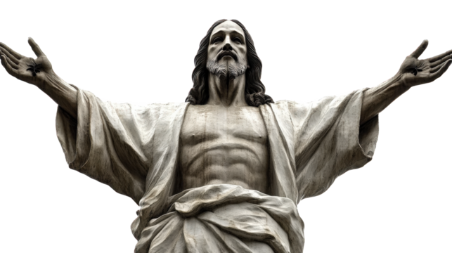 A Majestic Statue of Jesus Christ