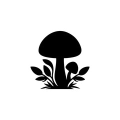 Mushroom silhouette icon vector design.