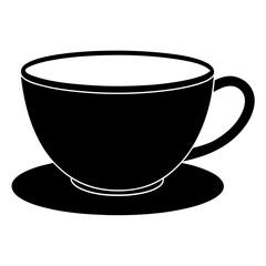 black cup of coffee