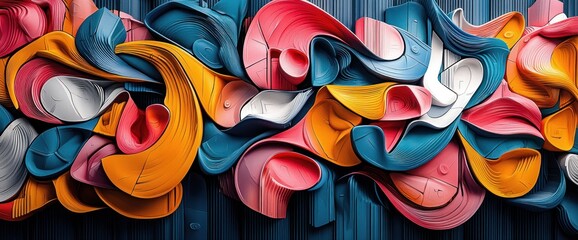 Obraz premium Abstract colorful 3D forms