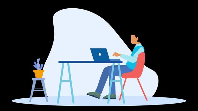 Work From Home Animated Illustration Pack