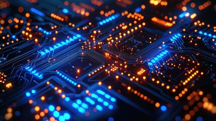 Fototapeta premium Circuit board intricate network