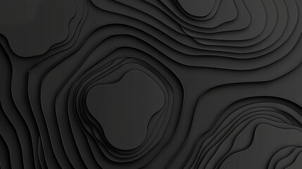 Trendy abstract black background with flowing gradient textures, ideal for flyers and presentations.