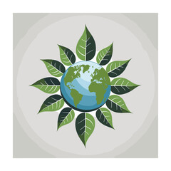 Ecology icon concept vector illustration