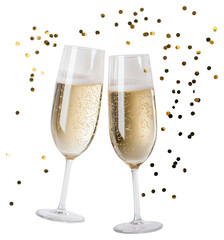 PNG Two Champagne Glasses Clinking