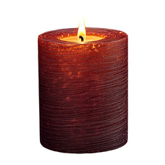 Flickering Red Candle Flame Isolated on Transparent Background