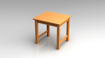 Fototapeta premium Simple Wooden Table Perfect for Home Office or Study Room A Versatile and Stylish Small Table Design