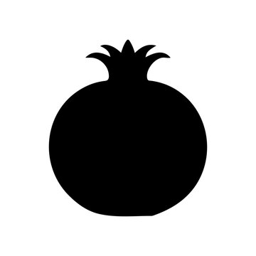 recommend clip art: Pomegranate silhouette icon vector design.