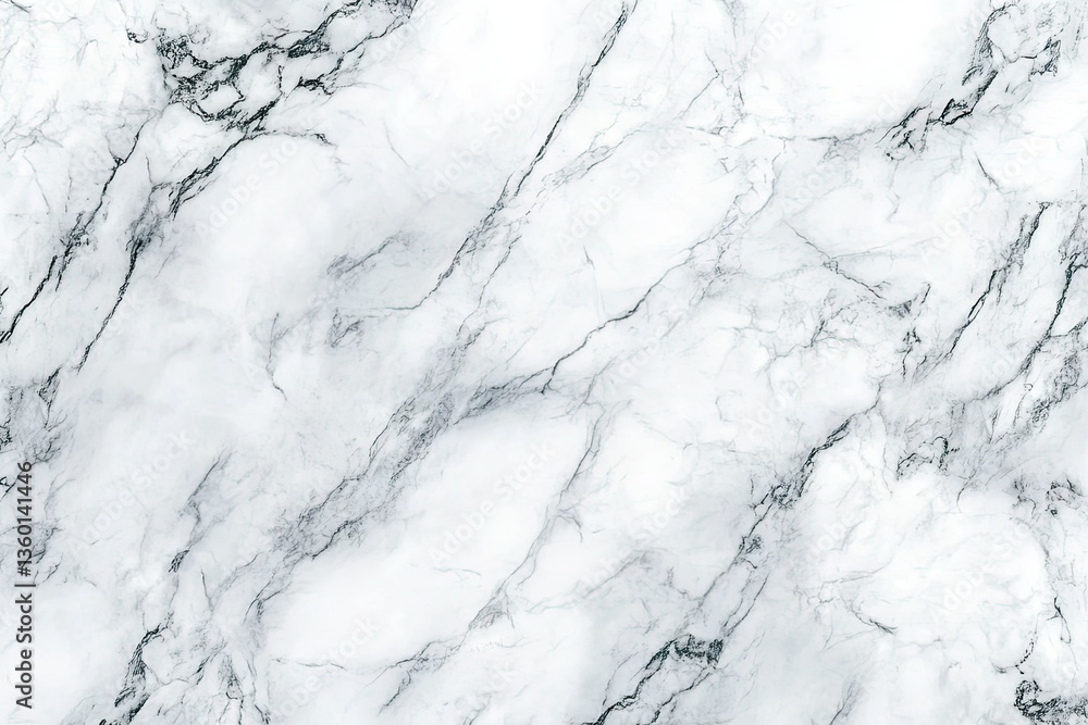 Aufkleber a close-up view of a polished marble surface showcasing intricate white and gray veining patterns. i