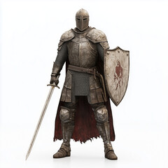 Fototapeta premium Medieval night isolated on a white background