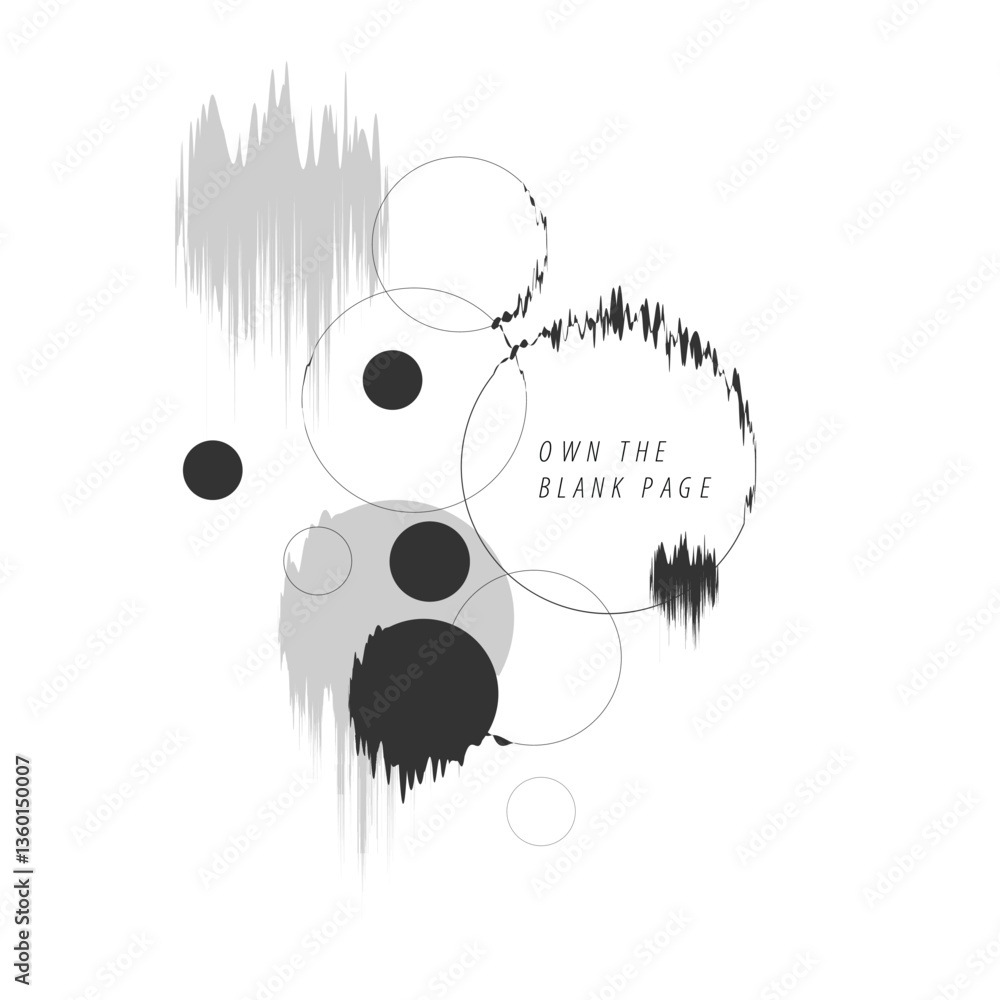 Poster Set of abstract modern graphic circle elements vector
