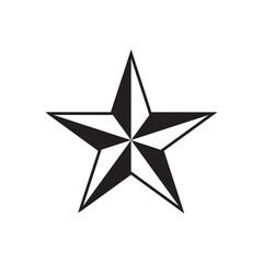 Star 3D symbol vector logo template, Sign illustration