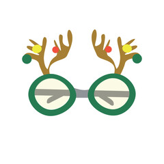 Funny glasses for christmas party. Vector illustration