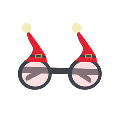 Funny Santa Claus Christmas Party Glasses. Vector illustration