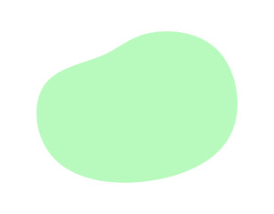 シンプルなパステルグリーンの抽象的な形 - 液体シェイプの背景や装飾の素材 - Blob