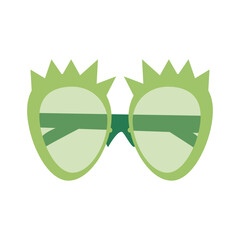 Funny dinosaur shaped party glasses. Vector illustration