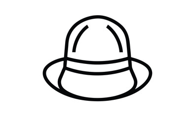 black-and-white-outline-hat-icon-silhouette--simpl.eps