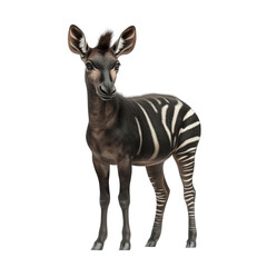 Obraz premium Zebra calf portrait on a transparent background wildlife photography natural habitat close-up view