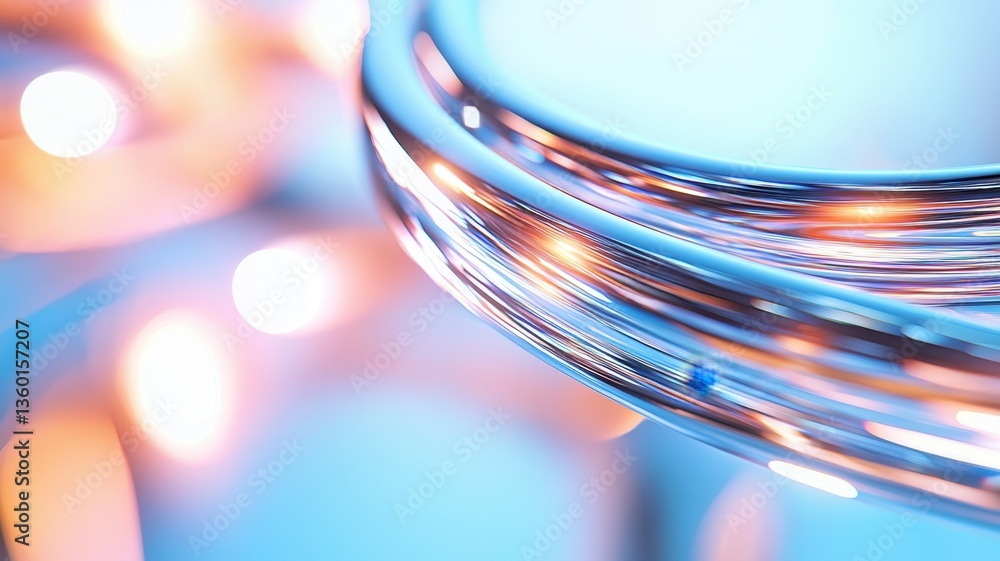 Poster smooth flowing stream metallic and creating a dynamic abstract background and elegant design, perfec