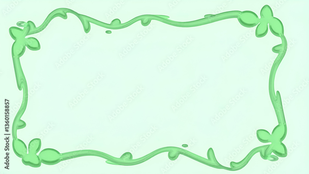 Poster earth and recycling symbols border frame for world environment day: create sustainability messages w