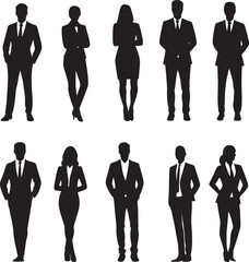 business people silhouettes