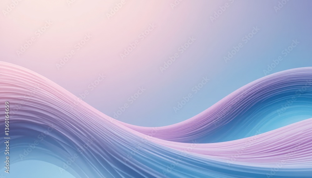 Poster dynamic flowing waves design abstract digital art colorful smooth background calm environment artist