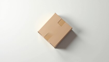 Fototapeta premium Simple cardboard box on a clean surface 
