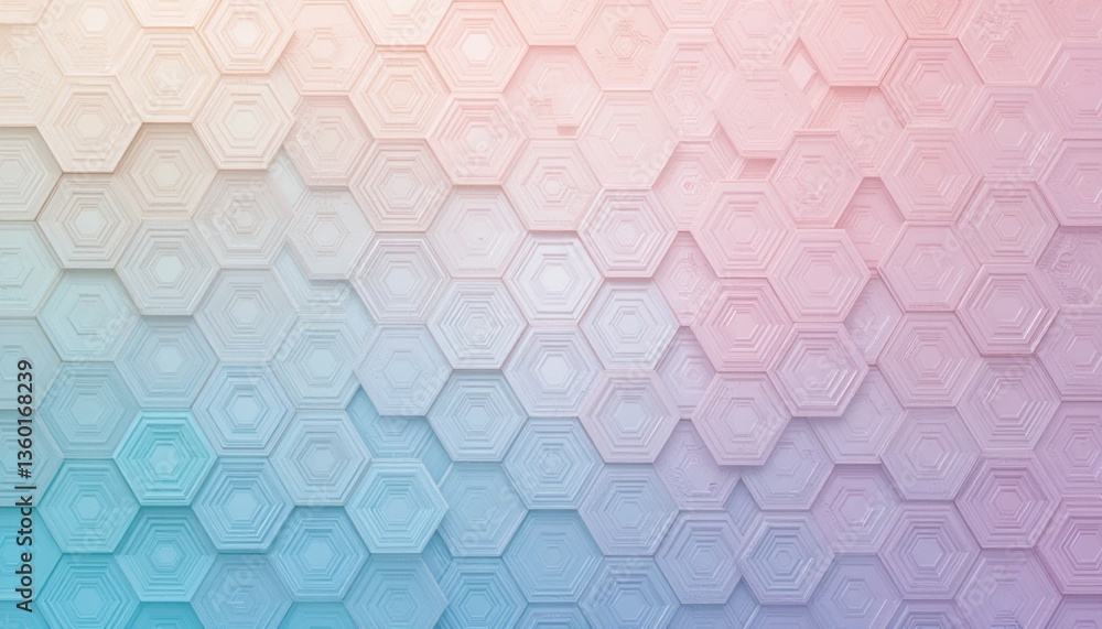 Aufkleber dynamic hexagonal patterns abstract design digital art colorful gradient modern aesthetics unique te