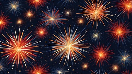 Naklejka premium fireworks in the night sky