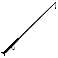 fishing rod on white background