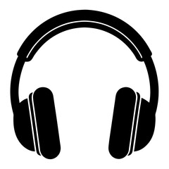 headphones icon on white background