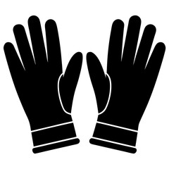 Obraz premium black leather gloves