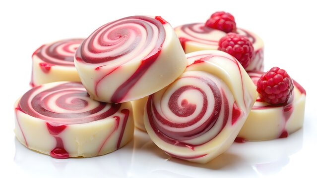 pink and white chocolate candies