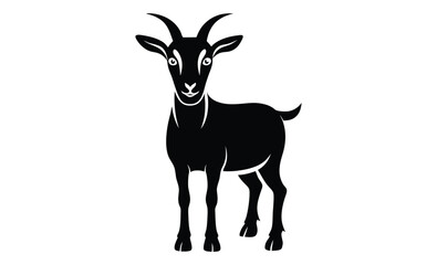 Peeking goat front view silhouette, Peeking Goat Laser Cut File 