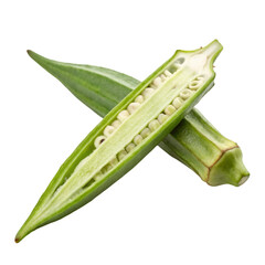 Okra isolated on transparent background