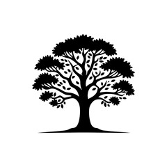 Fototapeta premium Tree silhouette icon vector design.